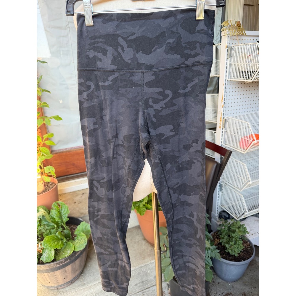 Lululemon Align High Rise 22' crop leggings 6 heritage 365 camo deep coal nulu - Picture 1 of 8